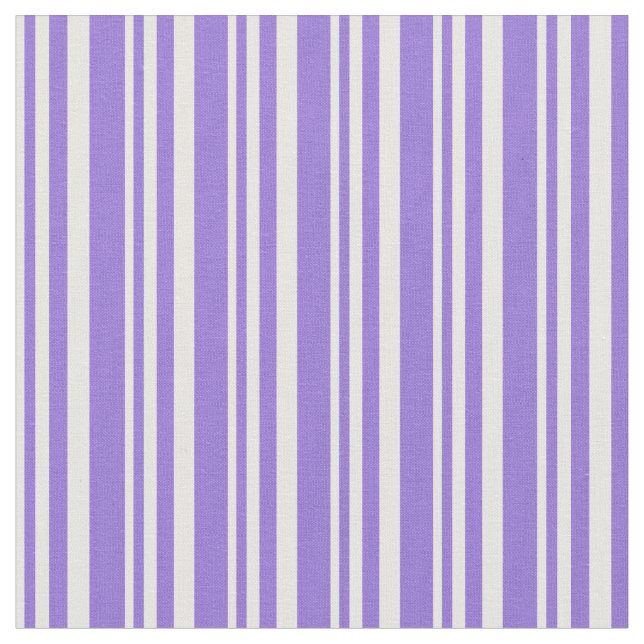 Mint Cream & Purple Coloured Striped/Lined Pattern Fabric (Close Up)