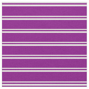 Mint Cream & Purple Stripes/Lines Pattern Fabric