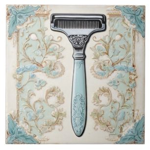 Mint & Cream Shaving Razor Shaver Funny Bathroom Ceramic Tile
