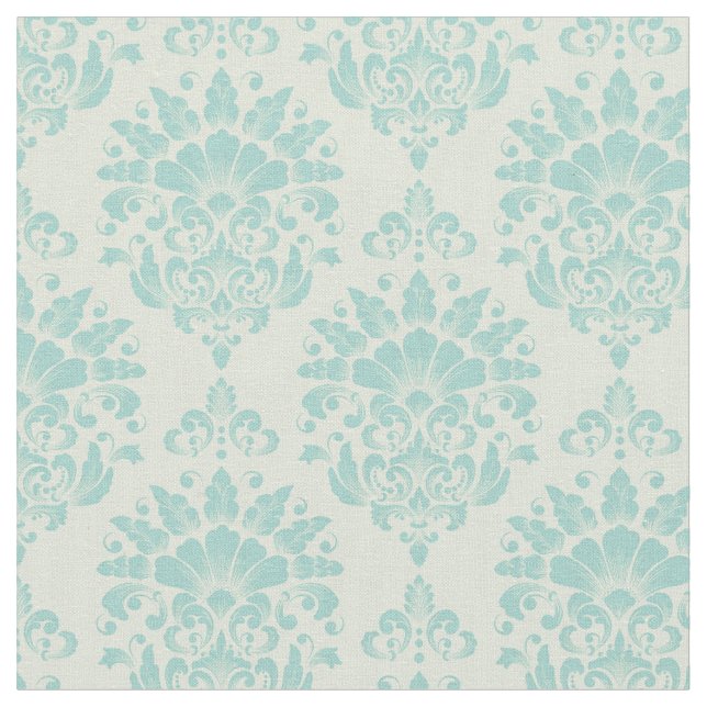 Mint Damask Fabric (Close Up)