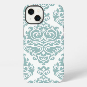 Mint,damask,modern,pattern,girly,trendy,chic,cute, iPhone 13 Case