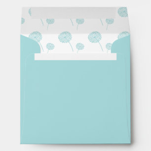 Mint Dandelions Pattern Envelope