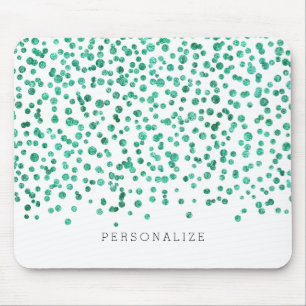 Mint Dazzle Confetti Mouse Pad