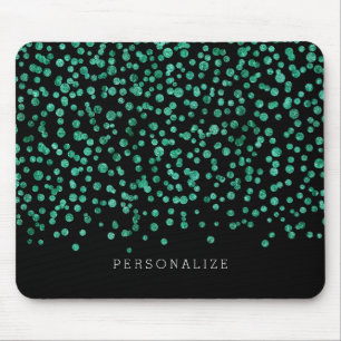 Mint Dazzle Confetti Mouse Pad