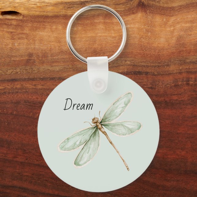 Mint Dream Dragonfly Key Ring (Front)