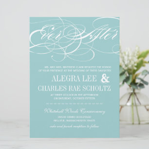 Mint Ever After Chalkboard Invitation