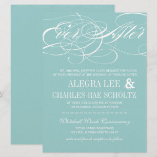 Mint Ever After Chalkboard Invitation