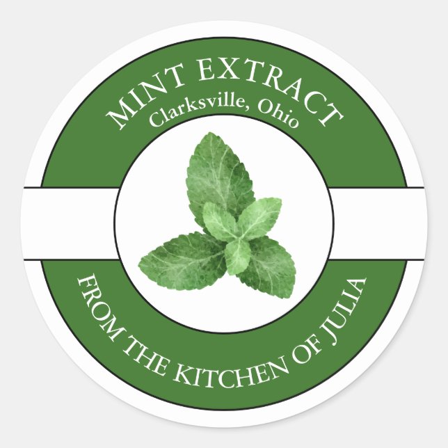 Mint Extract Label  (Front)