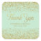 Mint Faux Gold Glitter Wedding Thank You