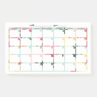 Mint Floral Undated Calendar Post-it Notes