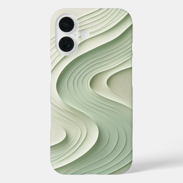Mint Fluid Drift Phone Case (Back)