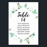 Mint Foliage Wedding Reception Guest Seating Chart Table Number<br><div class="desc">Fresh Foliage Botanical Watercolor Greenery Vines & Leaves in shades of Green and Mint Geometric Hexagon Framed Wedding Reception Seating Chart

* See my shop to see the entire collection!</div>