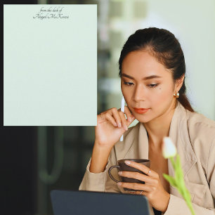 Mint From the Desk of II Custom Letterhead