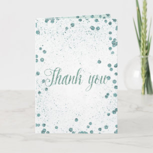 Mint Glam Confetti Dots Thank you