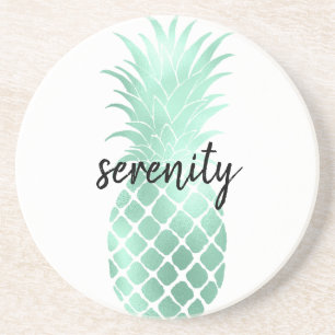 Mint Glam Glitzy Pineapple Coaster