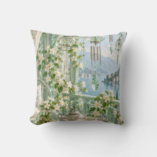 Mint Glass Wind Chimes Lakeside Balcony Cushion