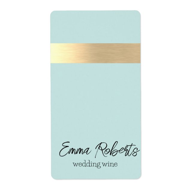 Mint Gold Foil Rustic Faux  (Front)