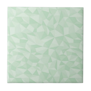 Mint Green Abstrac Mosaic Geometric Pattern Tile