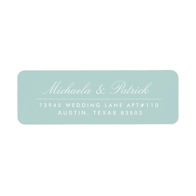 Mint Green Address Labels (Front)