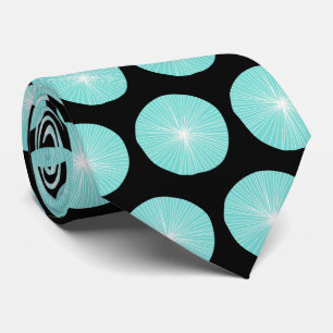 Mint Green and Black Retro Style  Tie