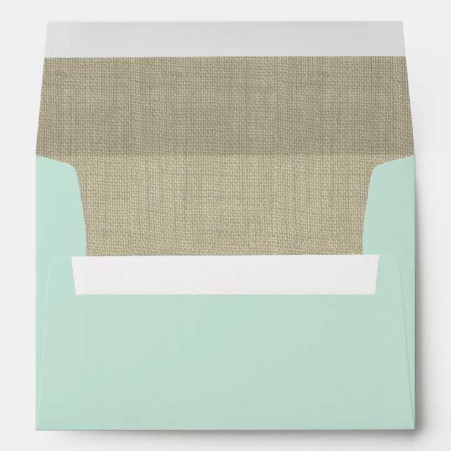 Mint Green and Burlap Envelopes (Back (Bottom))