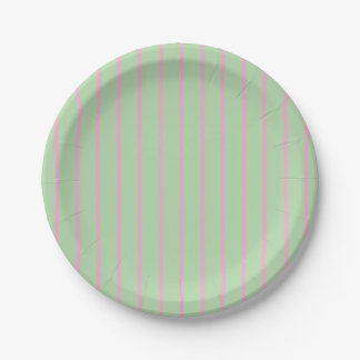 Mint Green and Light Pink Striped Light Wall Plate