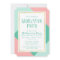 Mint Green and Pink Colour Block Graduation Party