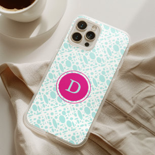 Mint Green and Pink Monogram iPhone 16 Pro Max Case