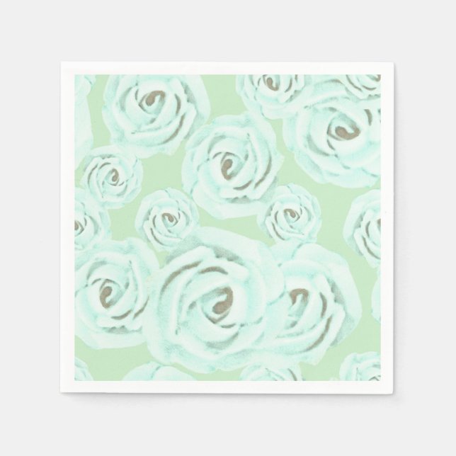 Mint green and teal frosting napkins  (Front)