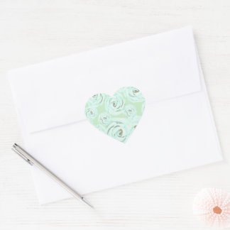 Mint green and teal frosting rose stickers 
