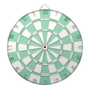 Mint Green And White Dartboard