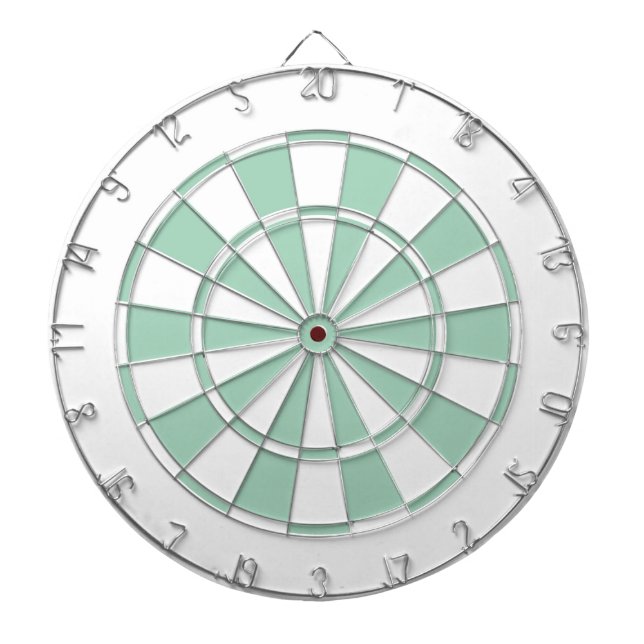 mint green and white dartboard (Front)