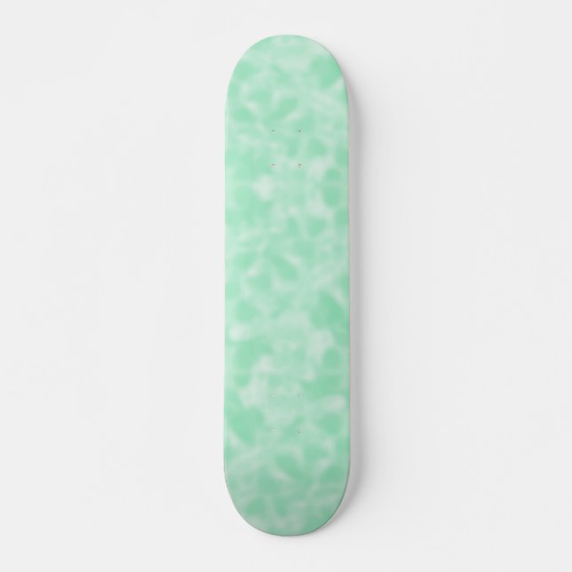 Mint Green and White Mottled Skateboard (Front)