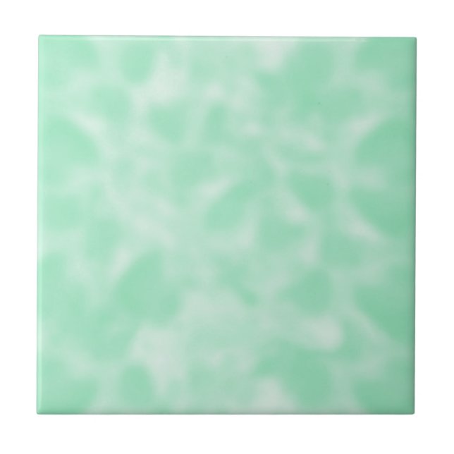 Mint Green and White Mottled Tile (Front)