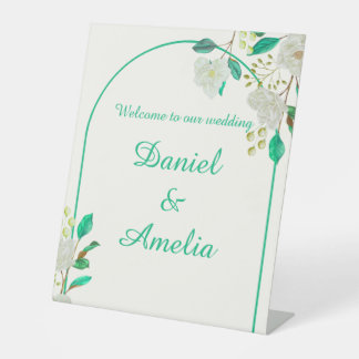 Mint Green Arch Welcome Sign