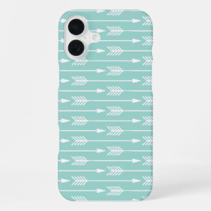 Mint Green Arrows Pattern iPhone Case