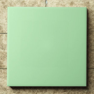 Mint Green #b4eeb4 Soft Fresh Modern Accent Ceramic Tile