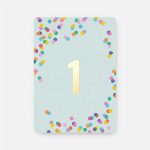 Mint Green Baby Girl First Birthday Confetti Gold