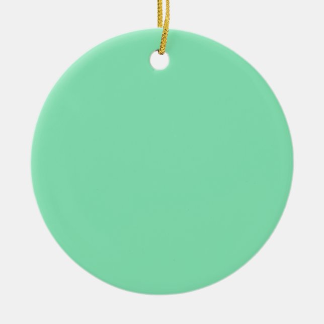 Mint Green Background on an Ornament (Front)
