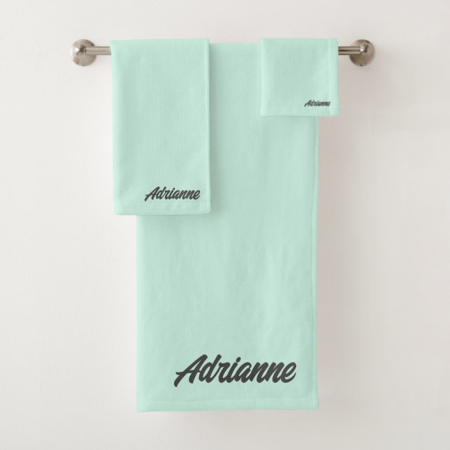 Mint Green Bath Towel Set (Insitu)