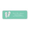Mint green beach slippers Return Address Labels