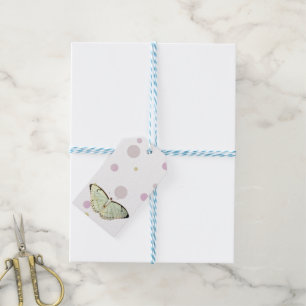 Mint Green Beauty Butterfly Gift Tags