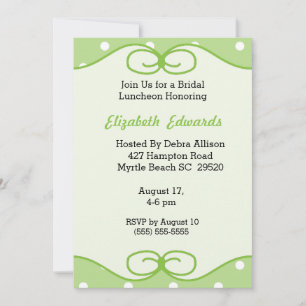 Mint Green Bridal Luncheon Invitation