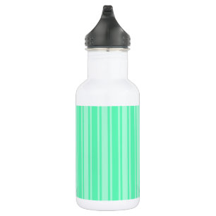 Mint green candy stripes 532 ml water bottle