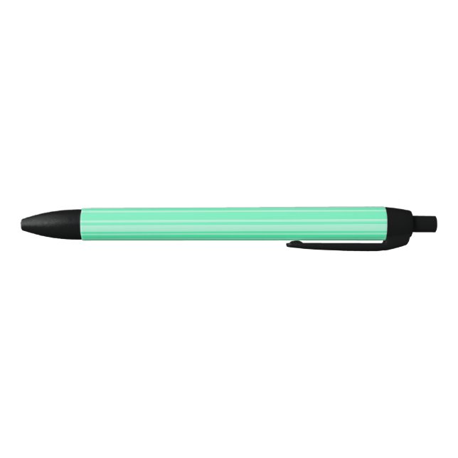 Mint green candy stripes black ink pen (Bottom)