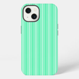Mint green candy stripes Case-Mate iPhone case