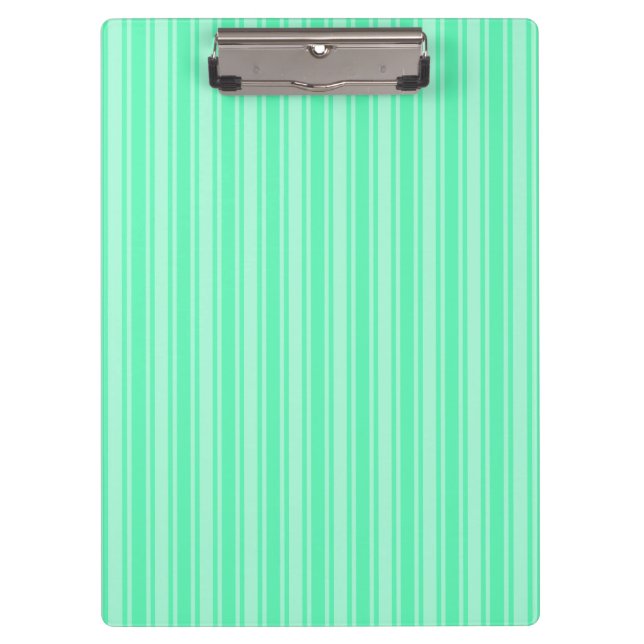 Mint green candy stripes clipboard (Front)