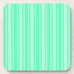 Mint green candy stripes coaster