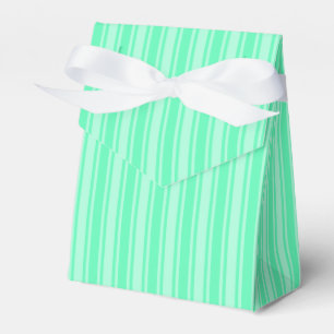 Mint green candy stripes favour box