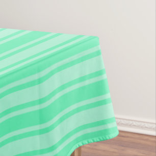 Mint green candy stripes tablecloth